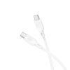 Borofone BX113 White USB Type-C To Type-C Data Cable 60W 3A 1m