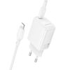Borofone BN26 White 240V Charger 20W 3.0A USB-C To Lightning