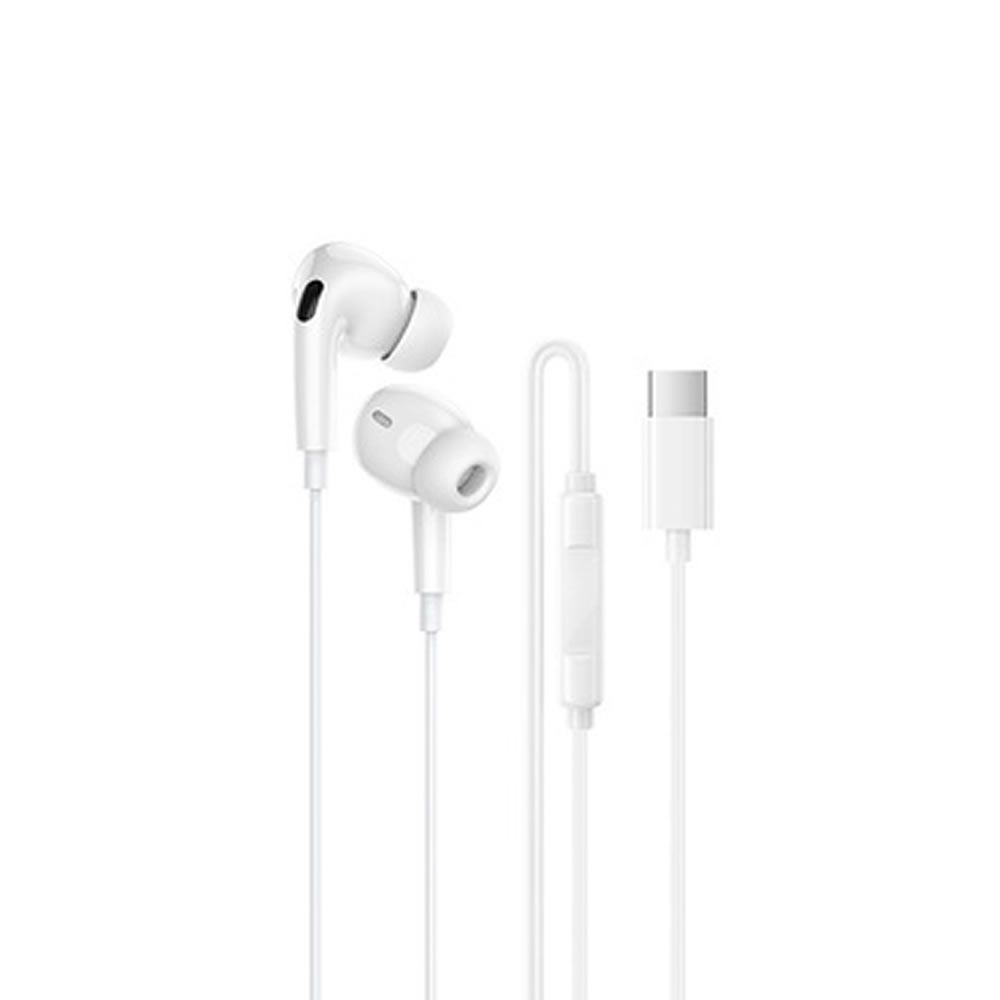 Borofone BM100 Pro White Headphones 1.2m Type-C With Microphone