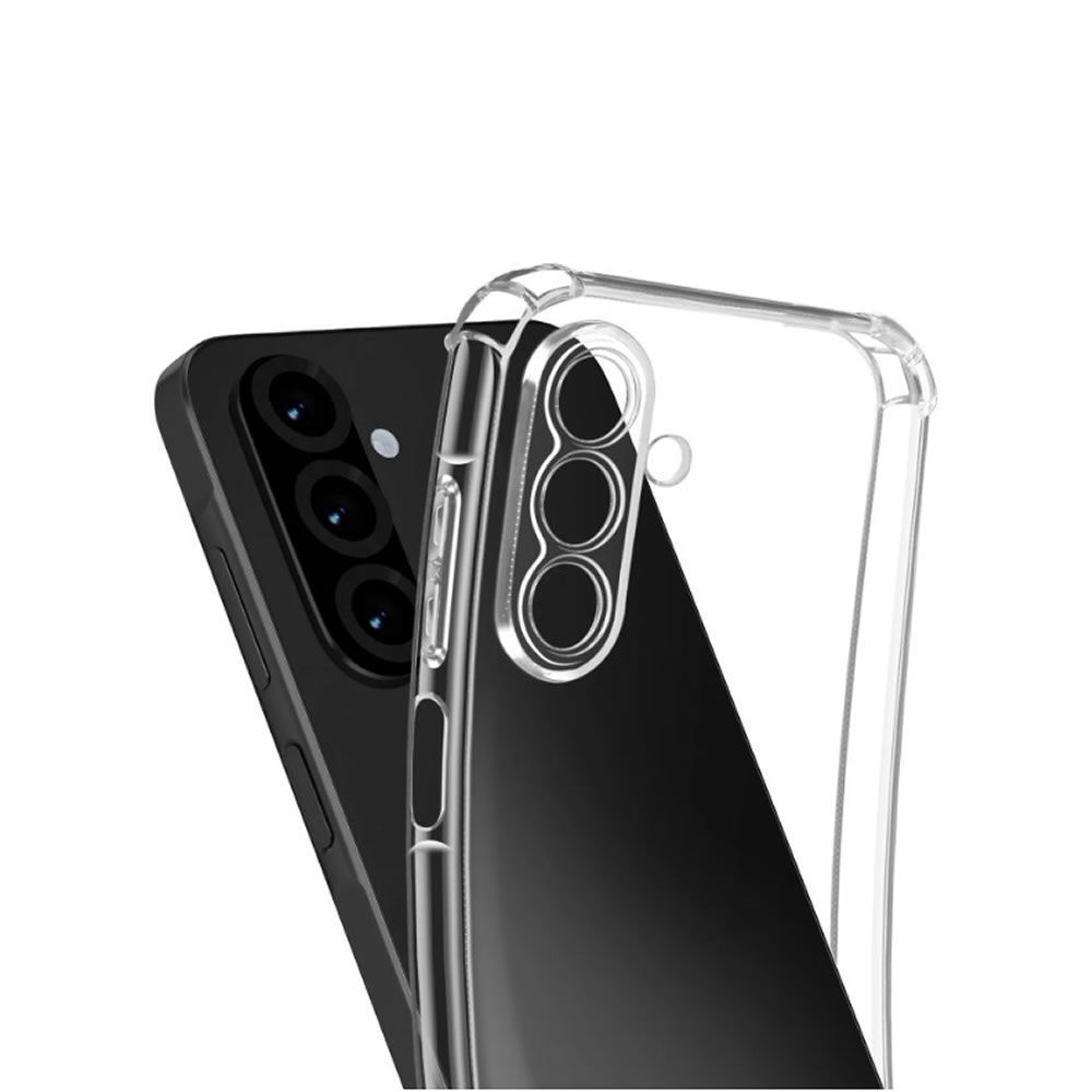 Samsung Galaxy S26 Transparent Anti-Shock Silicone Case With Camera Protector