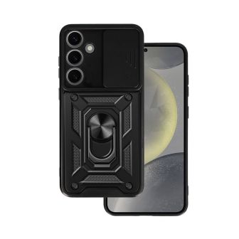 Capa Silicone TPU Com Anel De Dedo Samsung Galaxy S26 Com Protetor De Câmera E Janela Deslizante