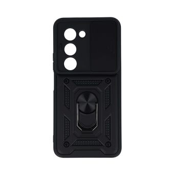 Capa Silicone TPU Com Anel De Dedo Xiaomi Redmi 15 Com Protetor De Câmera E Janela Deslizante