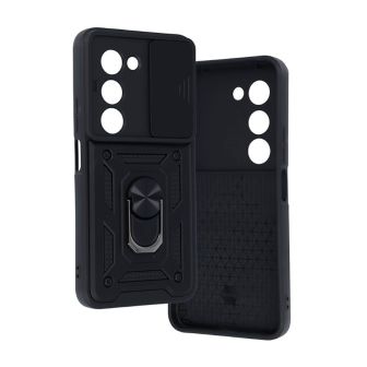 Xiaomi Redmi 15 TPU Case With Finger Ring Camera Protector And Sliding Window