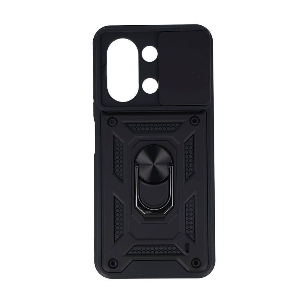 Xiaomi Redmi 15C TPU Case With Finger Ring Camera Protector And Sliding Window