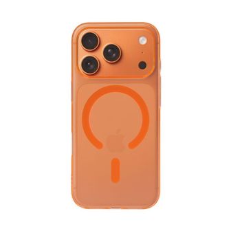 Capa Silicone Dura Apple Iphone 17 Pro Laranja MagSafe