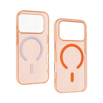 Apple Iphone 17 Pro Max Orange MagSafe Hard Silicone Case