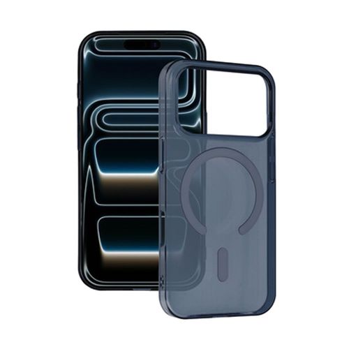 Capa Silicone Dura Apple Iphone 17 Pro Azul MagSafe