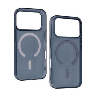 Capa Silicone Dura Apple Iphone 17 Pro Azul MagSafe