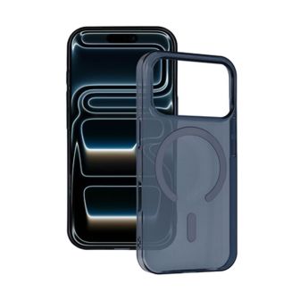 Capa Silicone Dura Apple Iphone 17 Pro Max Azul MagSafe