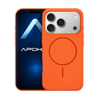 Apple Iphone 17 Pro Max Orange Magsafe Silicone Case