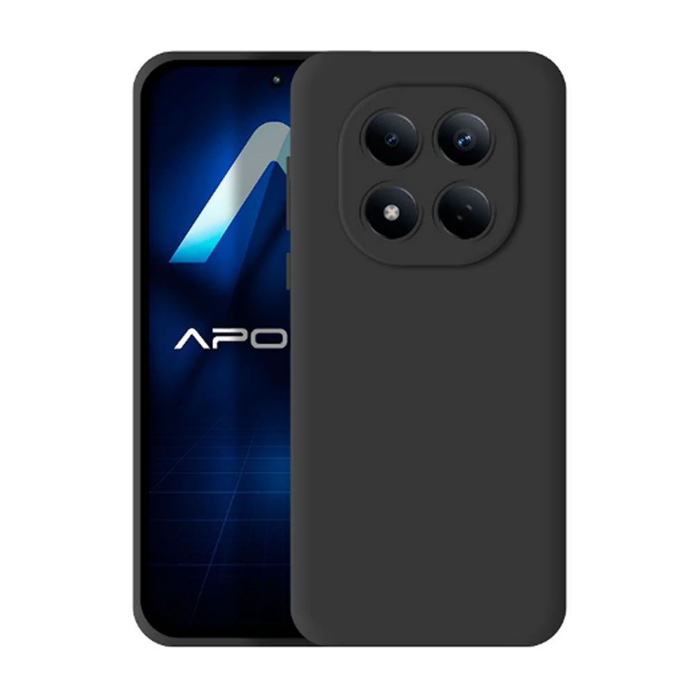 Capa Silicone Xiaomi Redmi Note 15 4g/5g Preto Com Protetor De Câmera